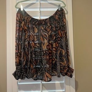 Sheer off shoulder blouse